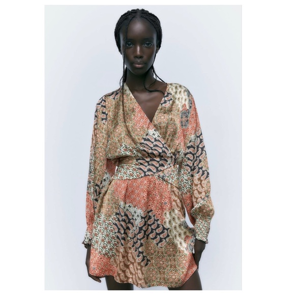 Zara NWT Multicolor Mini Dress - Size Medium - Picture 1 of 14